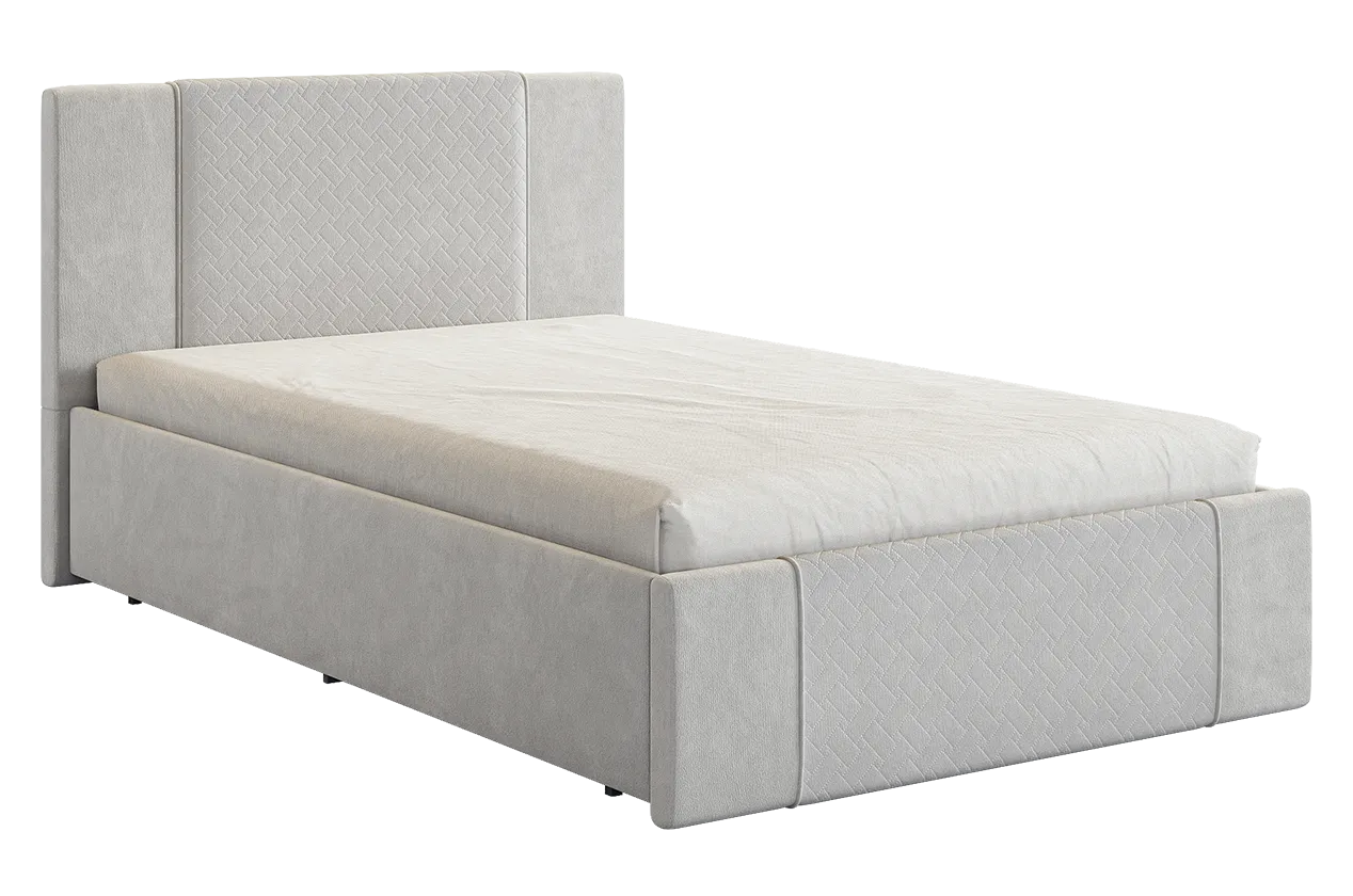 Кровать с основанием Хлоя 120х200 см галька (велюр) в Губкинском - gubkinskij.mebel-tymen.ru | фото