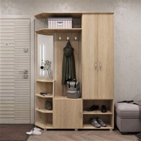 Прихожая Домино дуб сонома в Губкинском - gubkinskij.mebel-tymen.ru | фото