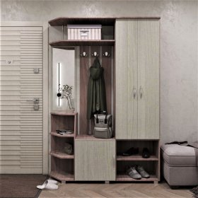 Прихожая Домино ясень шимо в Губкинском - gubkinskij.mebel-tymen.ru | фото