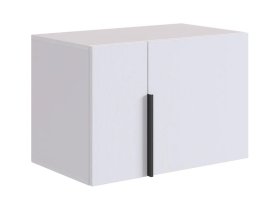 Антресоль двухдверная L600 Баско белое дерево в Губкинском - gubkinskij.mebel-tymen.ru | фото