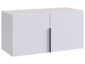 Антресоль двухдверная L800 Баско белое дерево в Губкинском - gubkinskij.mebel-tymen.ru | фото