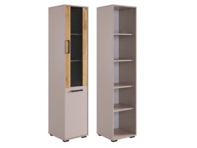 Стеллаж Лайт-2 кашемир/дуб крафт золотой в Губкинском - gubkinskij.mebel-tymen.ru | фото