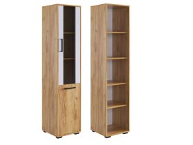 Стеллаж Лайт-2 дуб крафт золотой/белый в Губкинском - gubkinskij.mebel-tymen.ru | фото