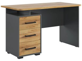 Стол компьютерный 1200 Лайт-2 графит/дуб крафт золотой в Губкинском - gubkinskij.mebel-tymen.ru | фото