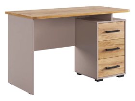 Стол компьютерный 1200 Лайт-2 кашемир/дуб крафт золотой в Губкинском - gubkinskij.mebel-tymen.ru | фото