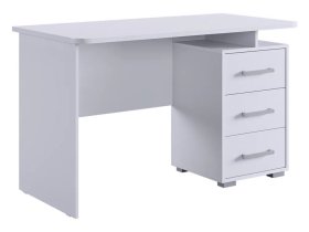 Стол компьютерный 1200 Лайт-2 белый/белый в Губкинском - gubkinskij.mebel-tymen.ru | фото