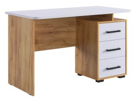 Стол компьютерный 1200 Лайт-2 дуб крафт золотой/белый в Губкинском - gubkinskij.mebel-tymen.ru | фото