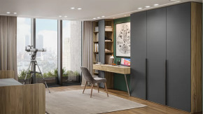 Детская «Порто» Яблоня Беллуно, Графит софт в Губкинском - gubkinskij.mebel-tymen.ru | фото