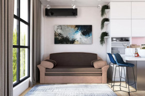 Диван-кровать "Рик-1400" каппучино/пудра в Губкинском - gubkinskij.mebel-tymen.ru | фото