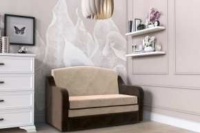 Диван "Луна" (серо-бежевый, к/з шоколад) в Губкинском - gubkinskij.mebel-tymen.ru | фото