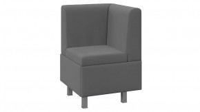 Диван угловой «Каир» Исп.2 Велюр Camaro 18 (серый) в Губкинском - gubkinskij.mebel-tymen.ru | фото