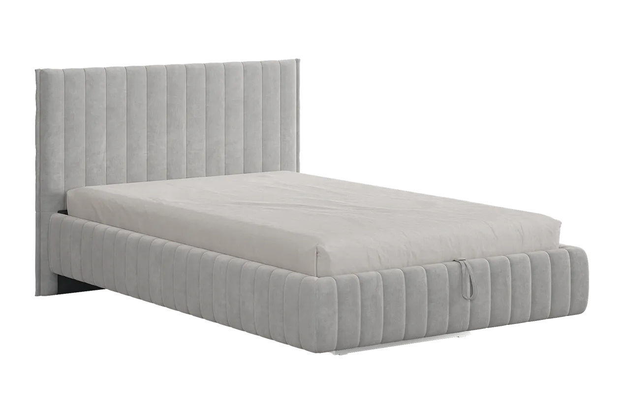 Кровать с подъемным механизмом Твикс 120х200 см галька (велюр) в Губкинском - gubkinskij.mebel-tymen.ru | фото