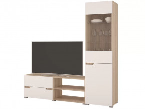 Гостиная Анталия 1 Сонома-Белый софт в Губкинском - gubkinskij.mebel-tymen.ru | фото