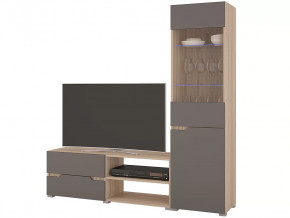 Гостиная Анталия 1 Сонома-Графит софт в Губкинском - gubkinskij.mebel-tymen.ru | фото