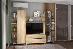 Гостиная Тиана-3 (Дуб Сонома) в Губкинском - gubkinskij.mebel-tymen.ru | фото