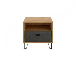 GRACE тумба прикроватная KOM1S (Дуб наварра/Графит) в Губкинском - gubkinskij.mebel-tymen.ru | фото