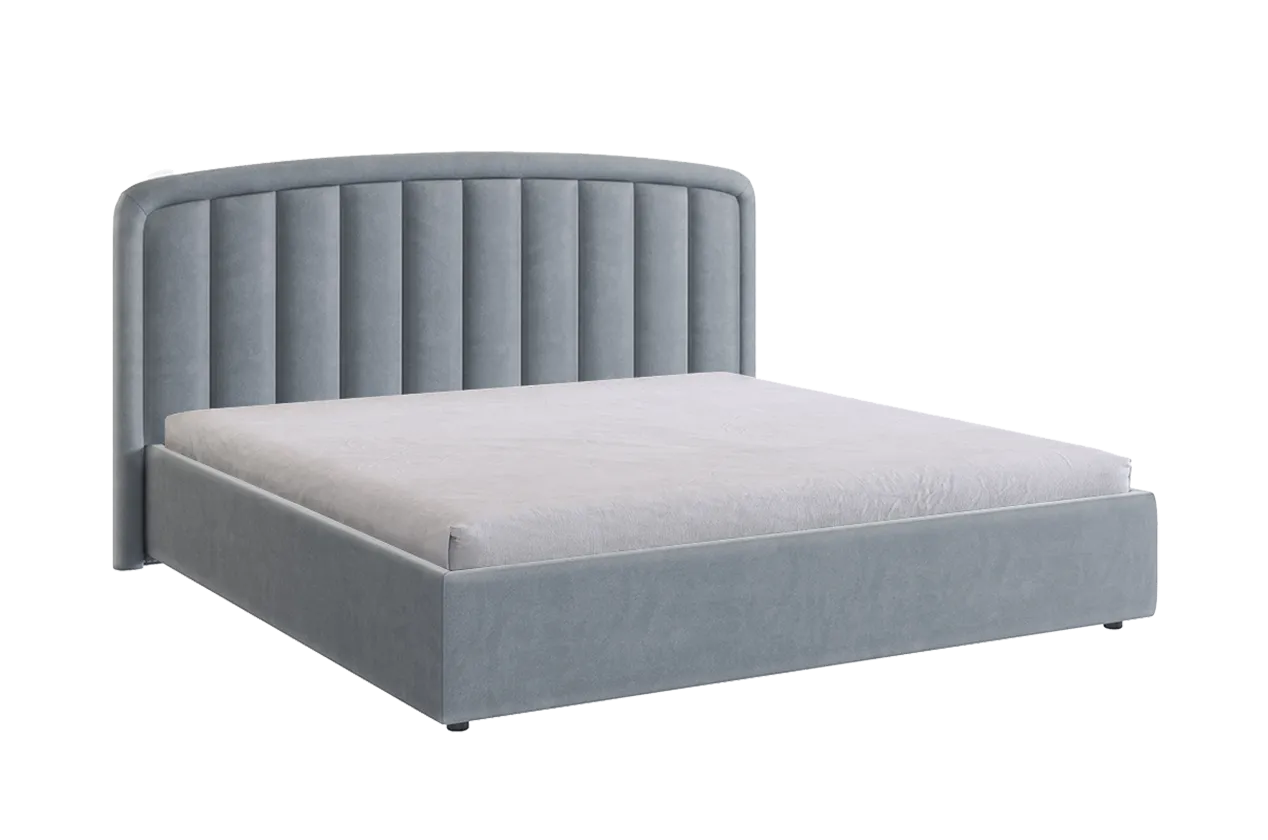 Кровать с подъемным механизмом Сиена 2 180х200 см оникс (велюр) в Губкинском - gubkinskij.mebel-tymen.ru | фото