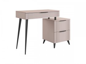 Туалетный столик (без зеркала) Катрин кашемир/фрапучино матовый в Губкинском - gubkinskij.mebel-tymen.ru | фото