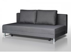 Диван Комфорт Лайт без подлокотников 2 подушки графит в Губкинском - gubkinskij.mebel-tymen.ru | фото