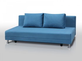 Диван Комфорт Лайт без подлокотников 2 подушки голубой в Губкинском - gubkinskij.mebel-tymen.ru | фото