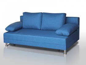 Диван Комфорт без подлокотников 4 подушки denim в Губкинском - gubkinskij.mebel-tymen.ru | фото