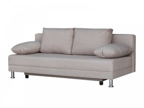 Диван Комфорт без подлокотников 4 подушки кэмел в Губкинском - gubkinskij.mebel-tymen.ru | фото