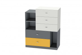 Комод Клео К-1, графит, миндаль, солнечный Диал в Губкинском - gubkinskij.mebel-tymen.ru | фото