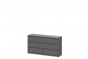 Комод с ящиками 1,38м Графит серый Денвер в Губкинском - gubkinskij.mebel-tymen.ru | фото