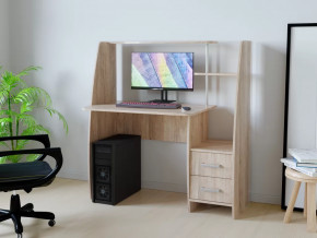 Компьютерный стол КЛ №6.2 Дуб баррик в Губкинском - gubkinskij.mebel-tymen.ru | фото