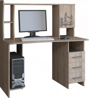 Компьютерный стол КЛ №6.4 Дуб баррик в Губкинском - gubkinskij.mebel-tymen.ru | фото