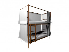 Конструкция для штор к Хостел Duo 4х стронняя в Губкинском - gubkinskij.mebel-tymen.ru | фото