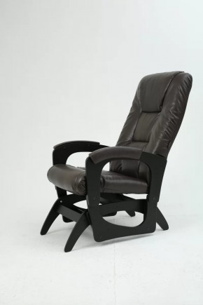 Кресло маятниковое Леон экокожа венге в Губкинском - gubkinskij.mebel-tymen.ru | фото