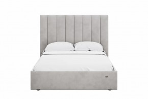 Кровать 1400 Ингрид 312 Велюр Ультра Смог в Губкинском - gubkinskij.mebel-tymen.ru | фото