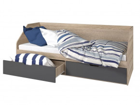 Кровать 800 2 ящика Анталия Графит в Губкинском - gubkinskij.mebel-tymen.ru | фото