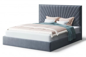 Кровать Леона, 2000*1800 мм, серый в Губкинском - gubkinskij.mebel-tymen.ru | фото