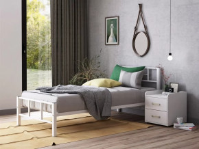 Кровать односпальная Кадис 90х190 Белый в Губкинском - gubkinskij.mebel-tymen.ru | фото