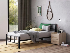 Кровать односпальная Кадис 90х200 Черный в Губкинском - gubkinskij.mebel-tymen.ru | фото