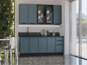 Кухня Николь 2,0/900м (Браш Блю) в Губкинском - gubkinskij.mebel-tymen.ru | фото