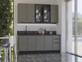 Кухня Николь 2,0/900м (Холст вулканический) в Губкинском - gubkinskij.mebel-tymen.ru | фото