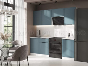 Кухня Николь 2,1м (Браш Блю) в Губкинском - gubkinskij.mebel-tymen.ru | фото