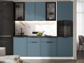 Кухня Николь 2,2м (Браш Блю) в Губкинском - gubkinskij.mebel-tymen.ru | фото