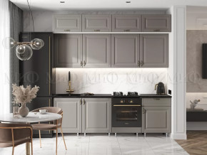 Кухня Престиж 2,4м (Браш текстура Грей) в Губкинском - gubkinskij.mebel-tymen.ru | фото