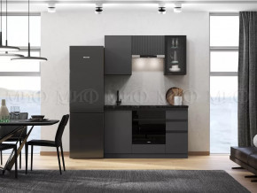 Кухня Техно-6 1,5м (Графит/Графит софт) в Губкинском - gubkinskij.mebel-tymen.ru | фото