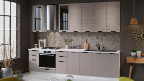 Кухонный гарнитур «Гренада» №15 Белый, Холст латте в Губкинском - gubkinskij.mebel-tymen.ru | фото