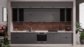 Кухонный гарнитур «Гренада» №19 Белый, Холст Вулкан в Губкинском - gubkinskij.mebel-tymen.ru | фото