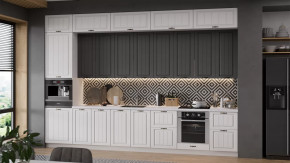 Кухонный гарнитур «Лина» №9 Белый, Графит в Губкинском - gubkinskij.mebel-tymen.ru | фото