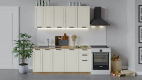 Кухонный гарнитур «Лорас» длиной 180 см Дуб крафт золотой/Холст брюле в Губкинском - gubkinskij.mebel-tymen.ru | фото