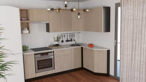 Кухонный гарнитур Надежда прайм 5 2300*1500 мм в Губкинском - gubkinskij.mebel-tymen.ru | фото