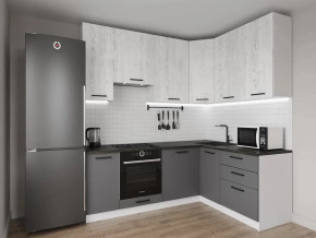 Кухонный гарнитур угловой Санторини-2200х1600 МДФ столешница 26 мм в Губкинском - gubkinskij.mebel-tymen.ru | фото