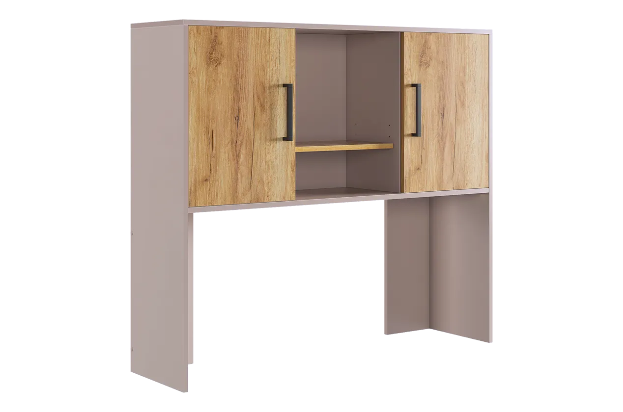 Надстройка стола компьютерного 1200 Лайт-2 кашемир/дуб крафт золотой в Губкинском - gubkinskij.mebel-tymen.ru | фото